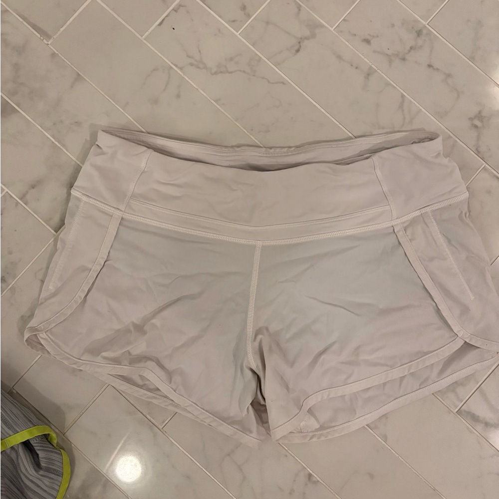 lululemon athletica white women's athletic shorts